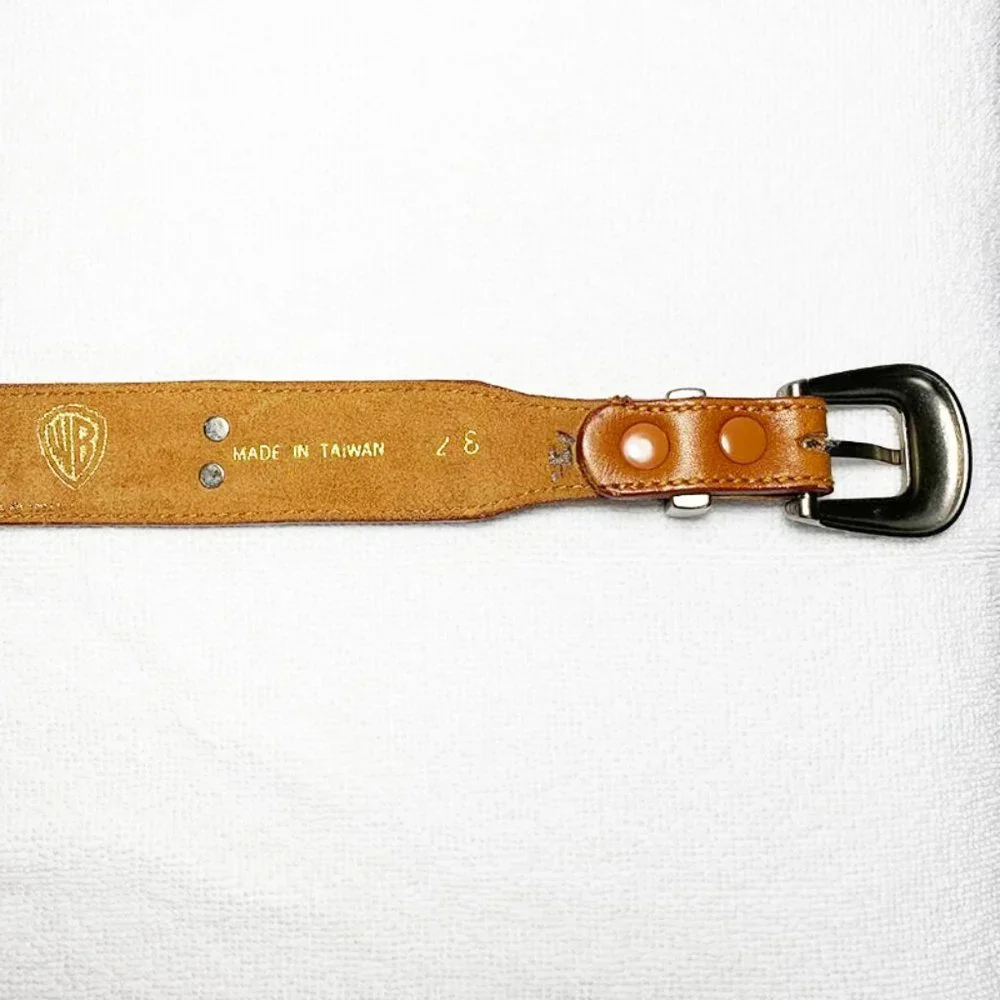 VINTAGE 1990's WARNER BROTHERS Looney Tunes leather belt - Picture 6 of 8